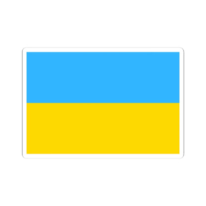 Flag of Ukraine Soviet shade 3-2 (Ukraine) STICKER Vinyl Kiss-Cut Decal 4 Inch White - The Sticker Space