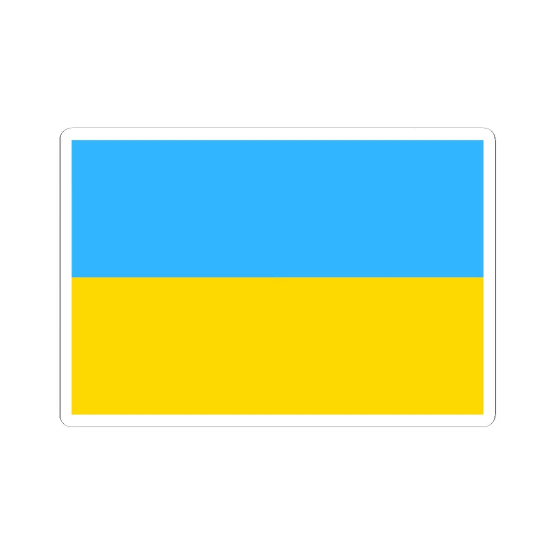 Flag of Ukraine Soviet shade 3-2 (Ukraine) STICKER Vinyl Kiss-Cut Decal 6 Inch White - The Sticker Space