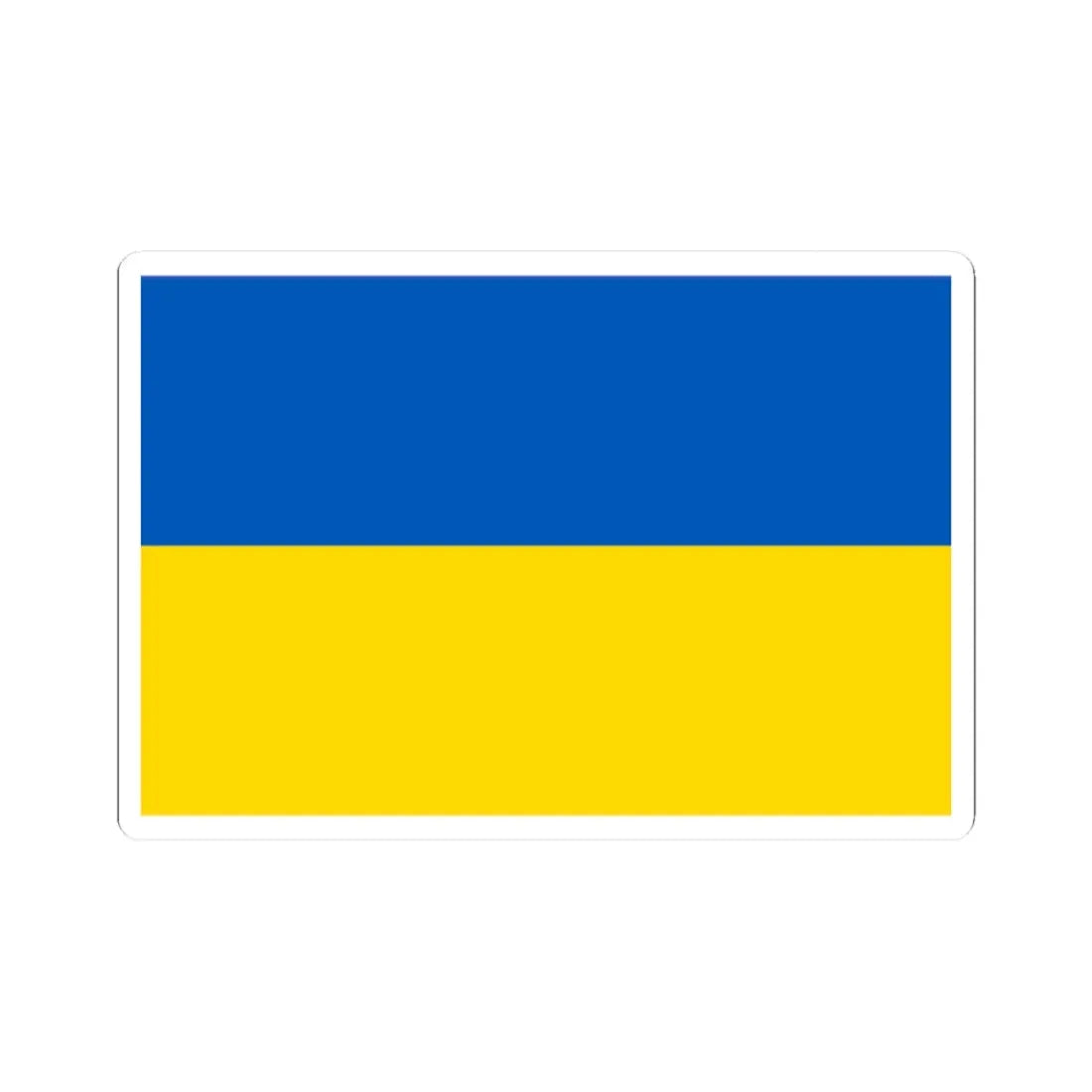 Flag of Ukraine (Ukraine) STICKER Vinyl Kiss-Cut Decal 2 Inch White - The Sticker Space