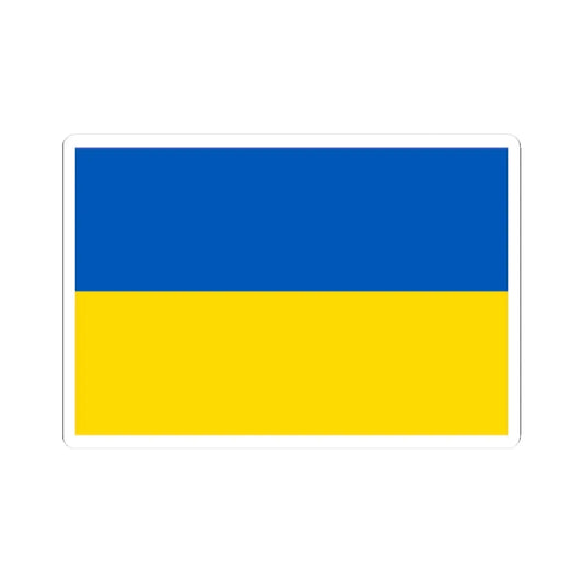 Flag of Ukraine (Ukraine) STICKER Vinyl Kiss-Cut Decal 2 Inch White - The Sticker Space