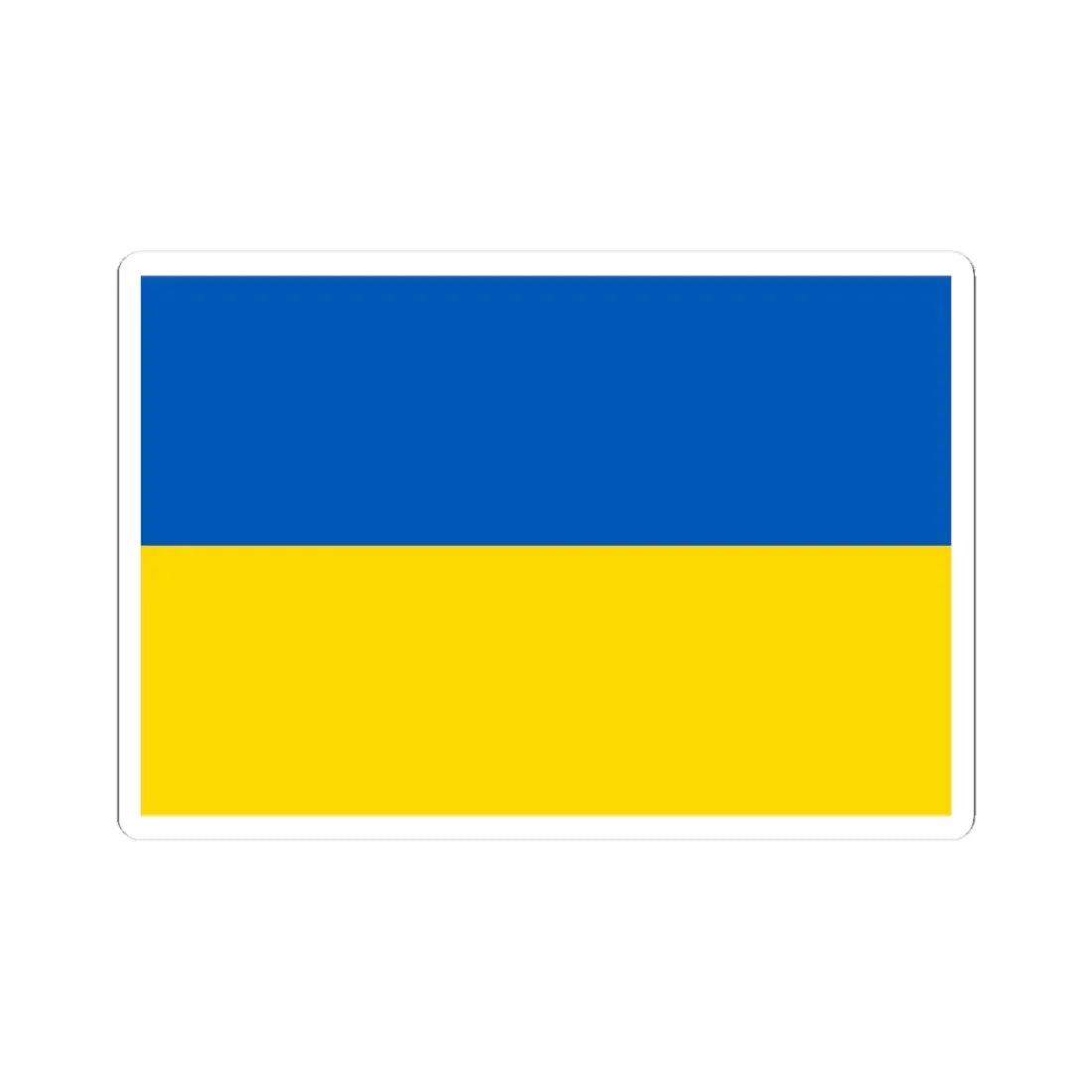 Flag of Ukraine (Ukraine) STICKER Vinyl Kiss-Cut Decal 3 Inch White - The Sticker Space