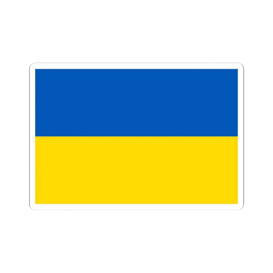 Flag of Ukraine (Ukraine) STICKER Vinyl Kiss-Cut Decal 4 Inch White - The Sticker Space