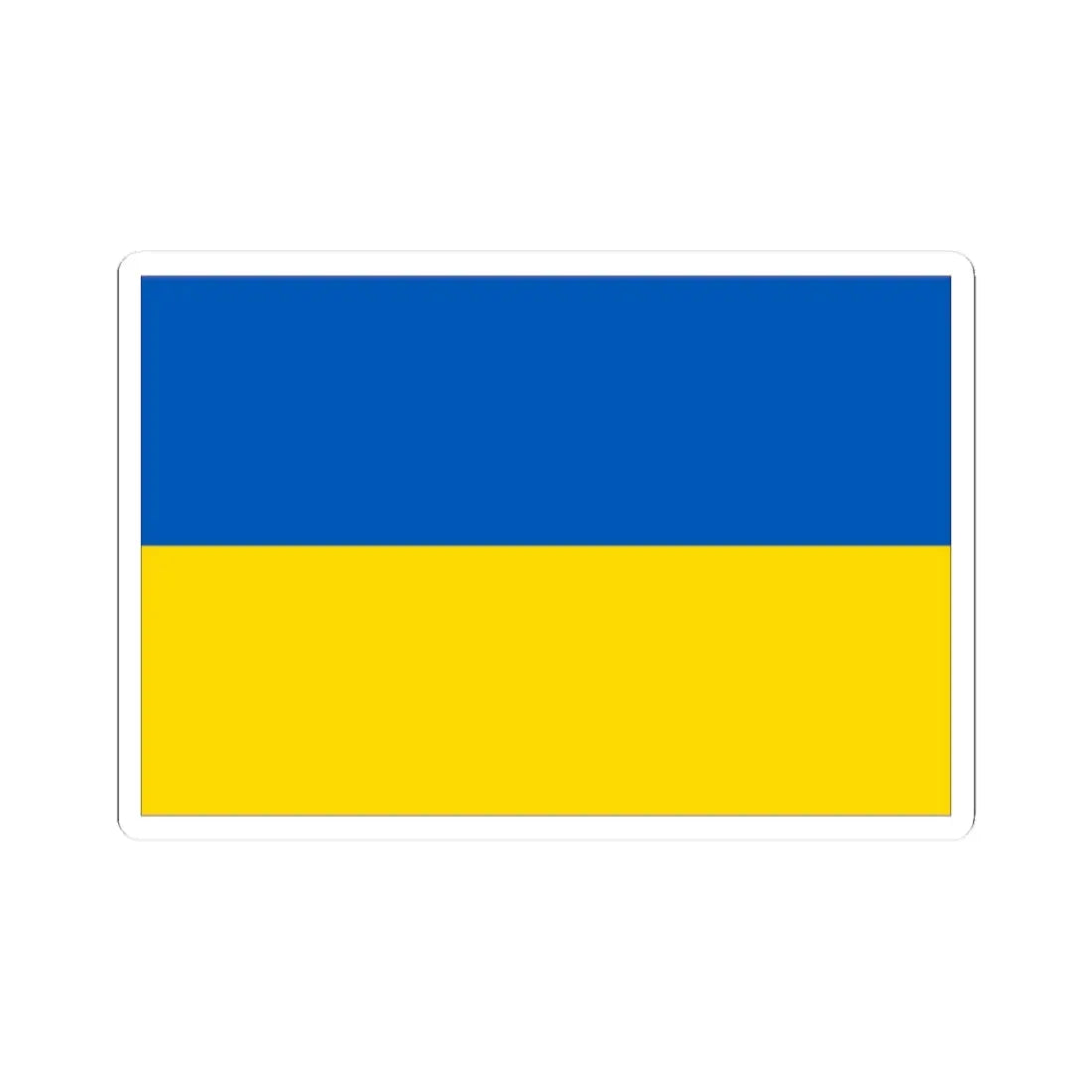 Flag of Ukraine with border (Ukraine) STICKER Vinyl Kiss-Cut Decal 2 Inch White - The Sticker Space
