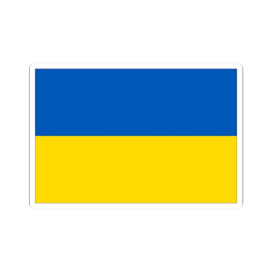 Flag of Ukraine with border (Ukraine) STICKER Vinyl Kiss-Cut Decal 2 Inch White - The Sticker Space