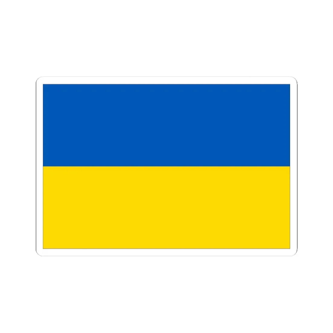 Flag of Ukraine with border (Ukraine) STICKER Vinyl Kiss-Cut Decal 3 Inch White - The Sticker Space