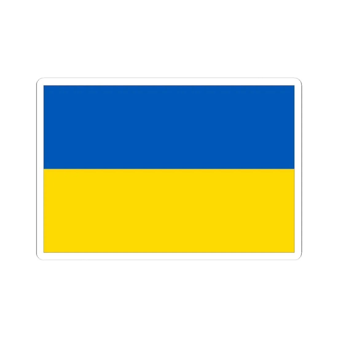 Flag of Ukraine with border (Ukraine) STICKER Vinyl Kiss-Cut Decal 4 Inch White - The Sticker Space