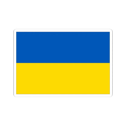 Flag of Ukraine with border (Ukraine) STICKER Vinyl Kiss-Cut Decal 4 Inch White - The Sticker Space