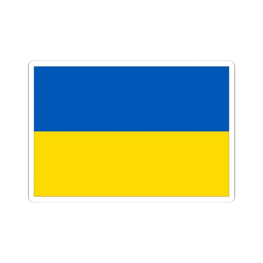 Flag of Ukraine with border (Ukraine) STICKER Vinyl Kiss-Cut Decal 6 Inch White - The Sticker Space