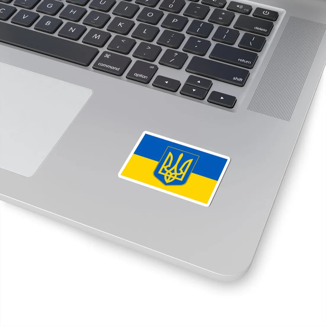 Flag of Ukraine with coat of arms (Ukraine) STICKER Vinyl Kiss-Cut Decal - The Sticker Space