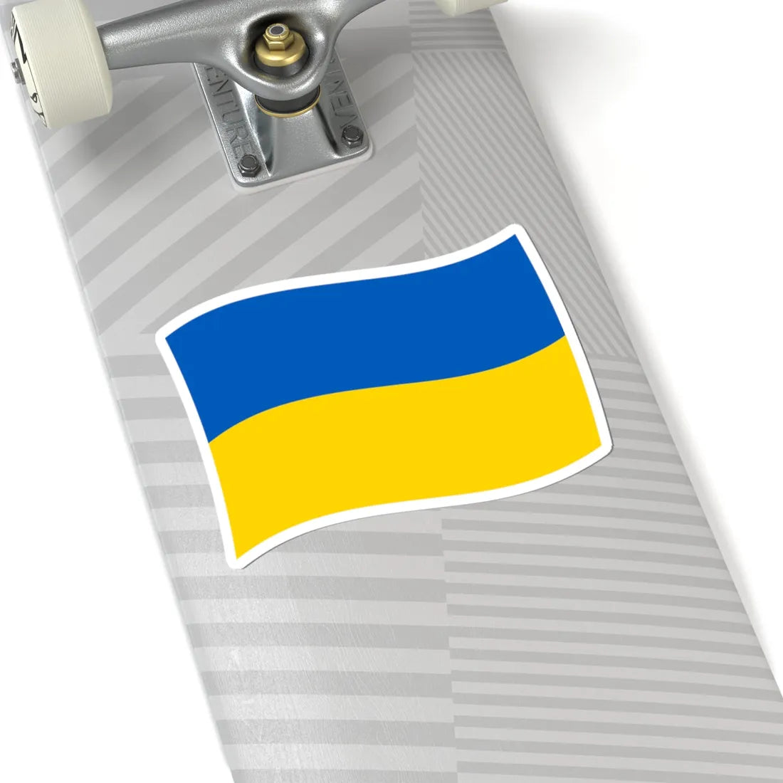 Flag of Ukraine with waves (Ukraine) STICKER Vinyl Kiss-Cut Decal - The Sticker Space