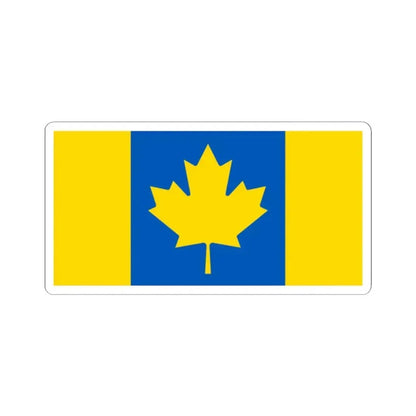 Flag of Ukrainian-Canadians (Canada) STICKER Vinyl Kiss-Cut Decal 2 Inch White - The Sticker Space