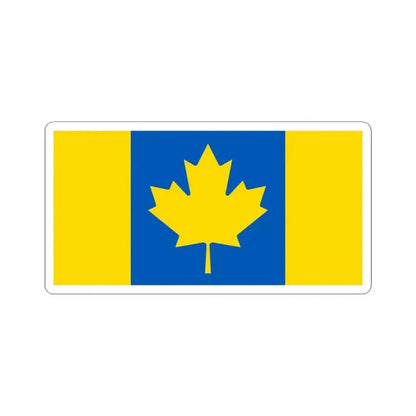 Flag of Ukrainian-Canadians (Canada) STICKER Vinyl Kiss-Cut Decal 3 Inch White - The Sticker Space