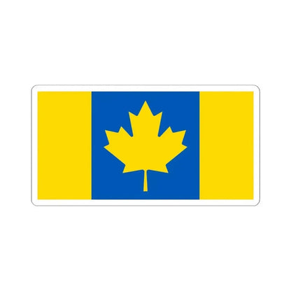 Flag of Ukrainian-Canadians (Canada) STICKER Vinyl Kiss-Cut Decal 4 Inch White - The Sticker Space
