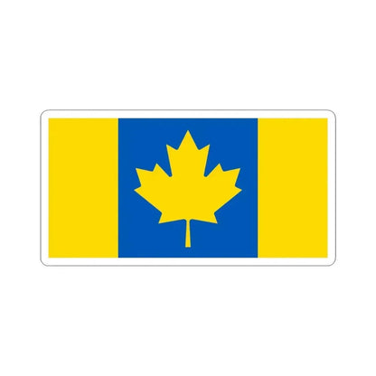 Flag of Ukrainian-Canadians (Canada) STICKER Vinyl Kiss-Cut Decal 6 Inch White - The Sticker Space