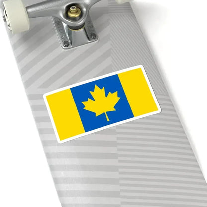 Flag of Ukrainian-Canadians (Canada) STICKER Vinyl Kiss-Cut Decal - The Sticker Space