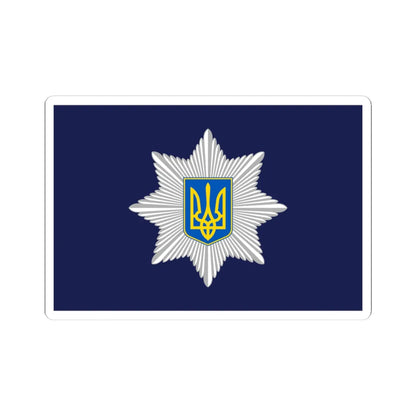 Flag of Ukrainian National Police (Ukraine) STICKER Vinyl Kiss-Cut Decal 4 Inch White - The Sticker Space