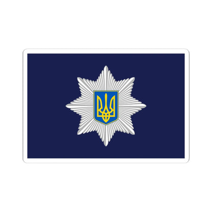 Flag of Ukrainian National Police (Ukraine) STICKER Vinyl Kiss-Cut Decal 6 Inch White - The Sticker Space