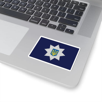 Flag of Ukrainian National Police (Ukraine) STICKER Vinyl Kiss-Cut Decal - The Sticker Space