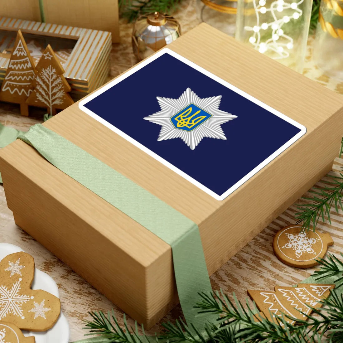 Flag of Ukrainian National Police (Ukraine) STICKER Vinyl Kiss-Cut Decal - The Sticker Space