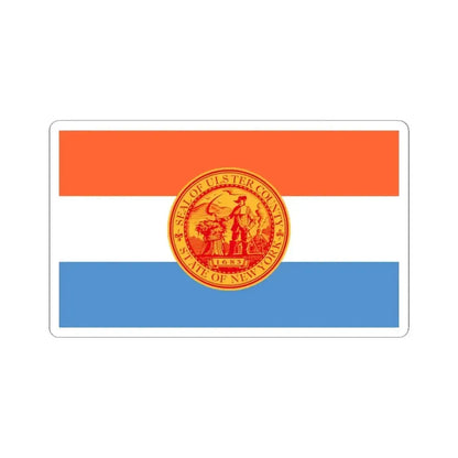 Flag of Ulster County New York (United States) STICKER Vinyl Kiss-Cut Decal 3 Inch White - The Sticker Space