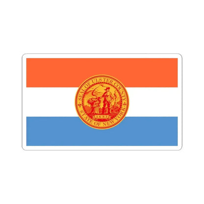 Flag of Ulster County New York (United States) STICKER Vinyl Kiss-Cut Decal 4 Inch White - The Sticker Space