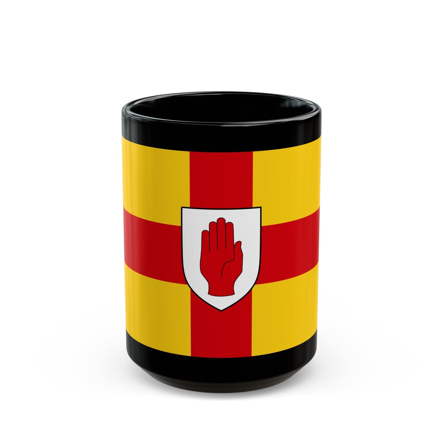 Flag of Ulster Ireland - Black Coffee Mug-15oz-The Sticker Space