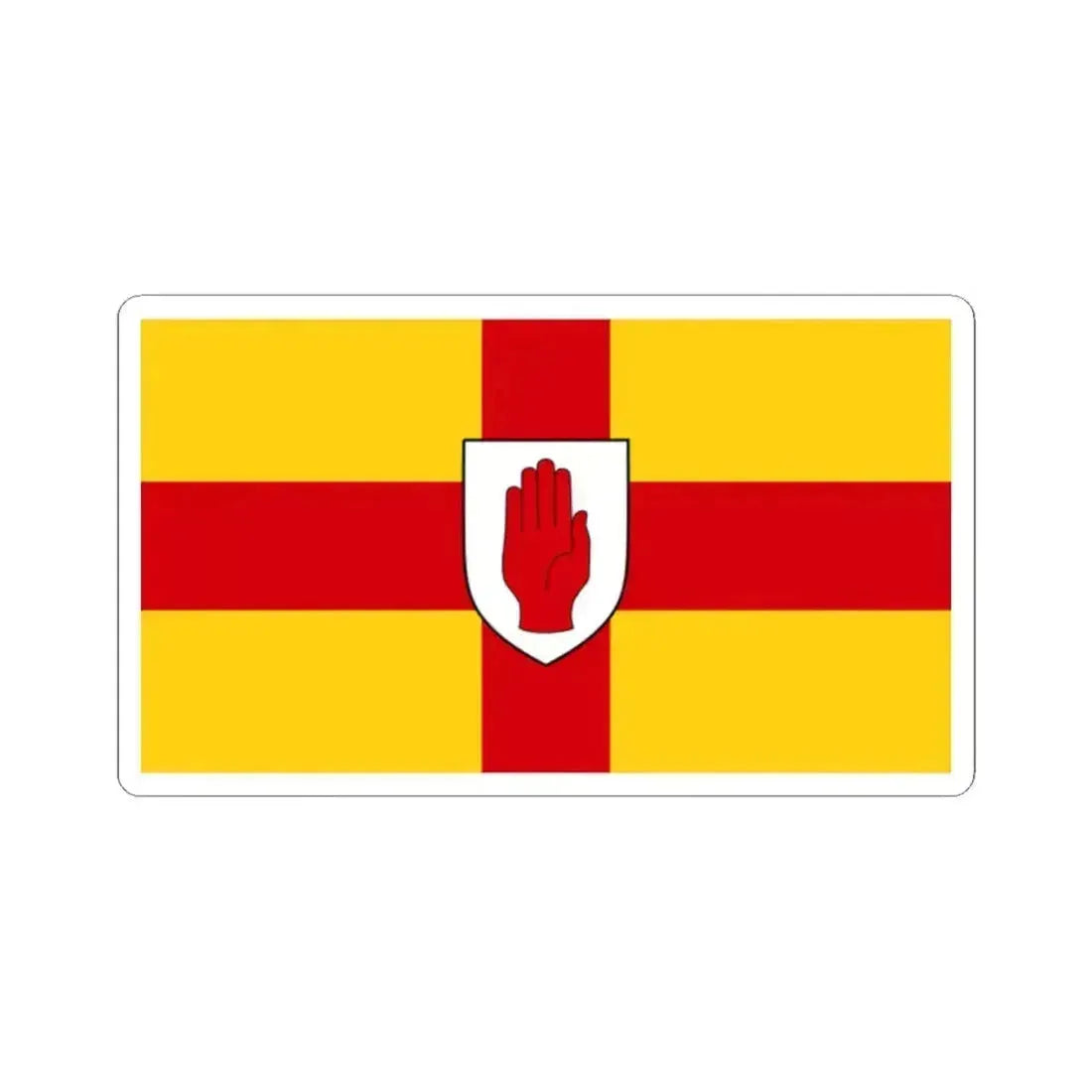 Flag of Ulster Ireland - STICKER Vinyl Kiss-Cut Decal 2 Inch White - The Sticker Space