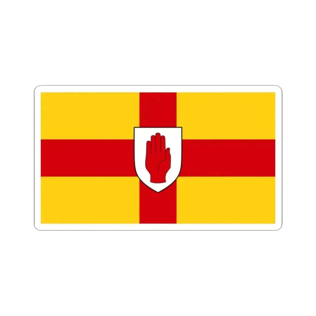 Flag of Ulster Ireland - STICKER Vinyl Kiss-Cut Decal 2 Inch White - The Sticker Space