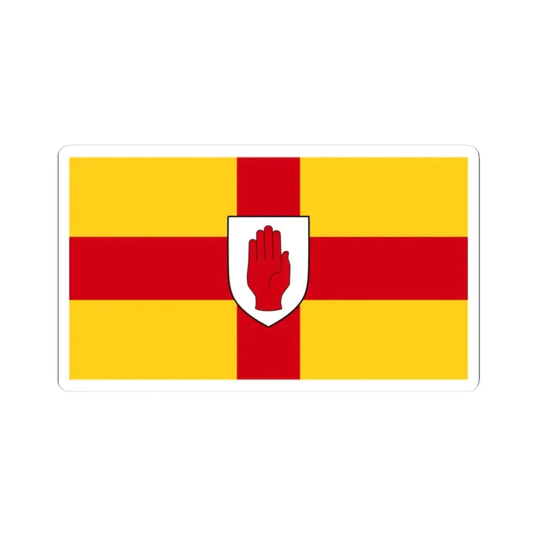 Flag of Ulster (Ireland) STICKER Vinyl Kiss-Cut Decal 3 Inch White - The Sticker Space