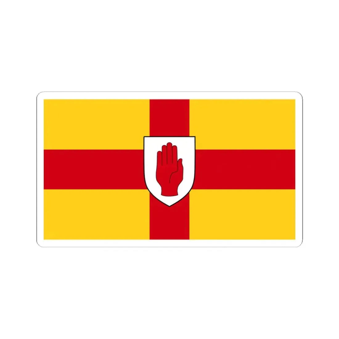 Flag of Ulster (Ireland) STICKER Vinyl Kiss-Cut Decal 4 Inch White - The Sticker Space