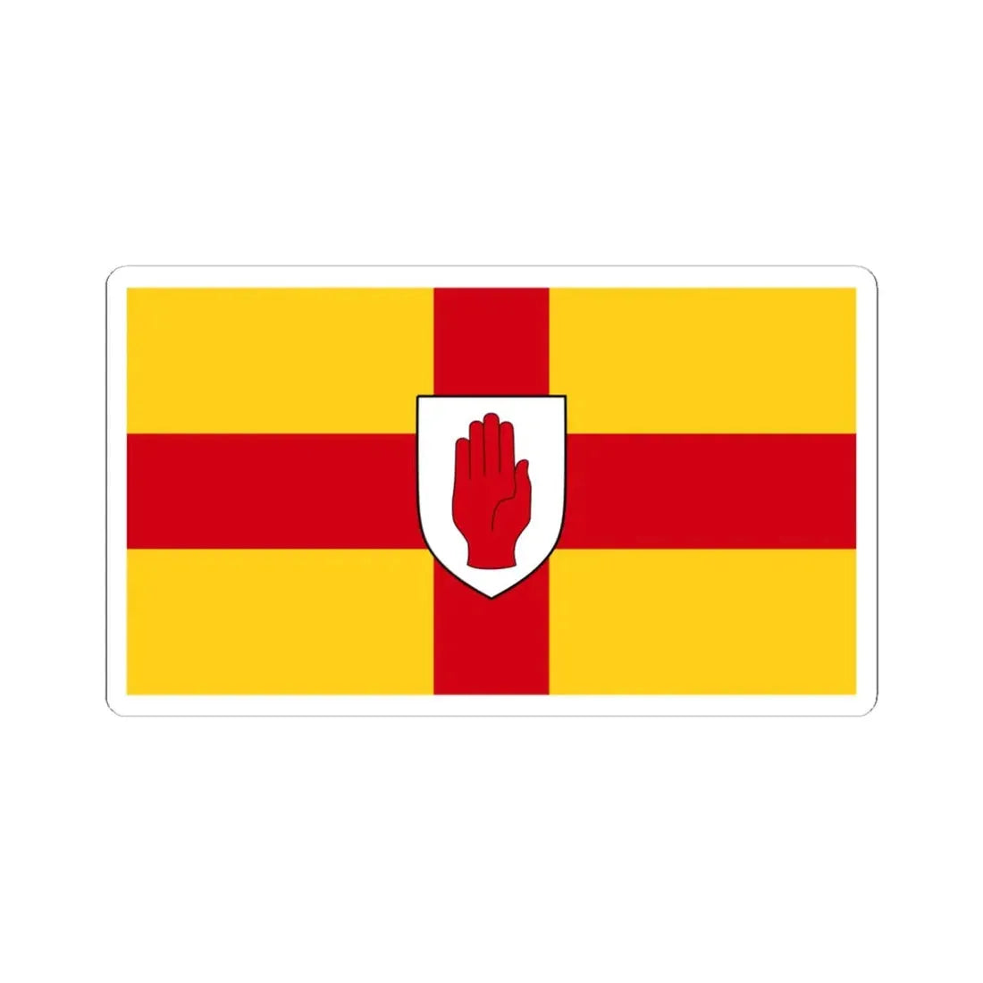 Flag of Ulster (Ireland) STICKER Vinyl Kiss-Cut Decal 6 Inch White - The Sticker Space