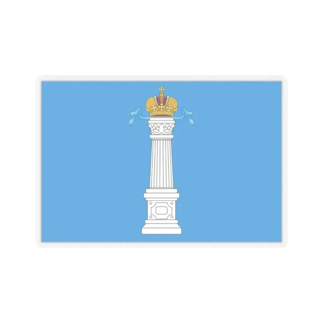 Flag of Ulyanovsk Oblast Russia - STICKER Vinyl Kiss-Cut Decal 2 Inch Transparent - The Sticker Space
