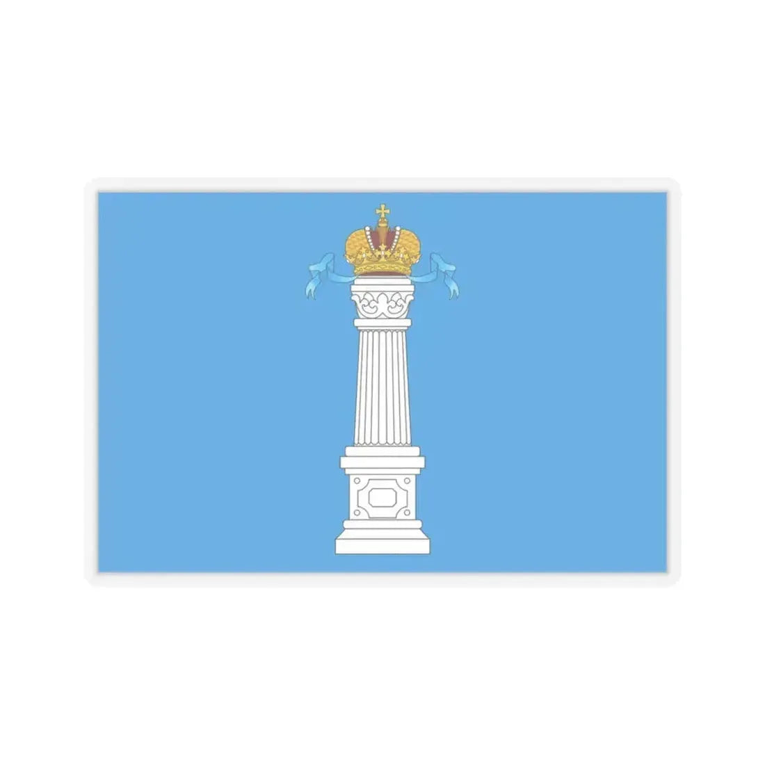 Flag of Ulyanovsk Oblast Russia - STICKER Vinyl Kiss-Cut Decal 3 Inch Transparent - The Sticker Space