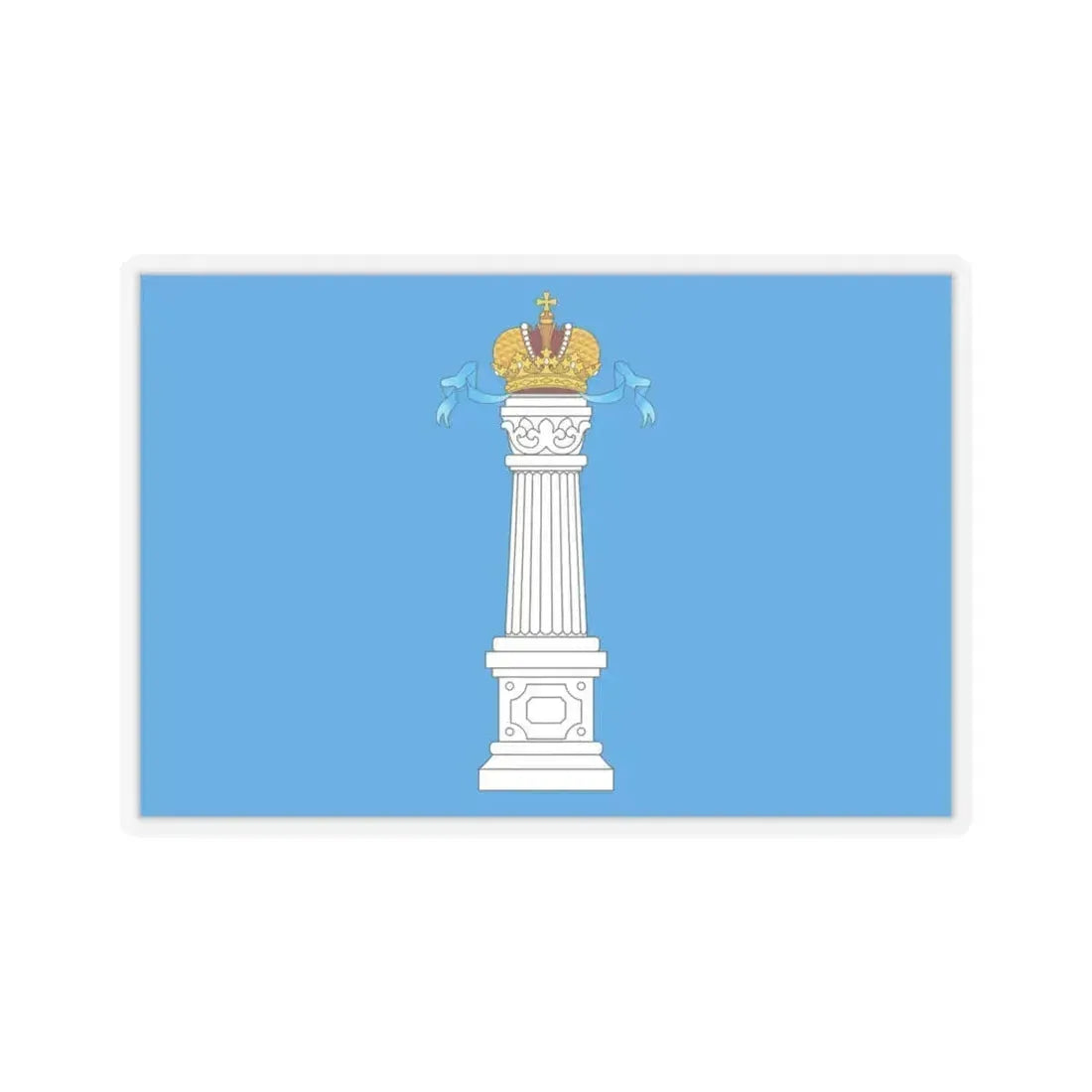 Flag of Ulyanovsk Oblast Russia - STICKER Vinyl Kiss-Cut Decal 4 Inch Transparent - The Sticker Space