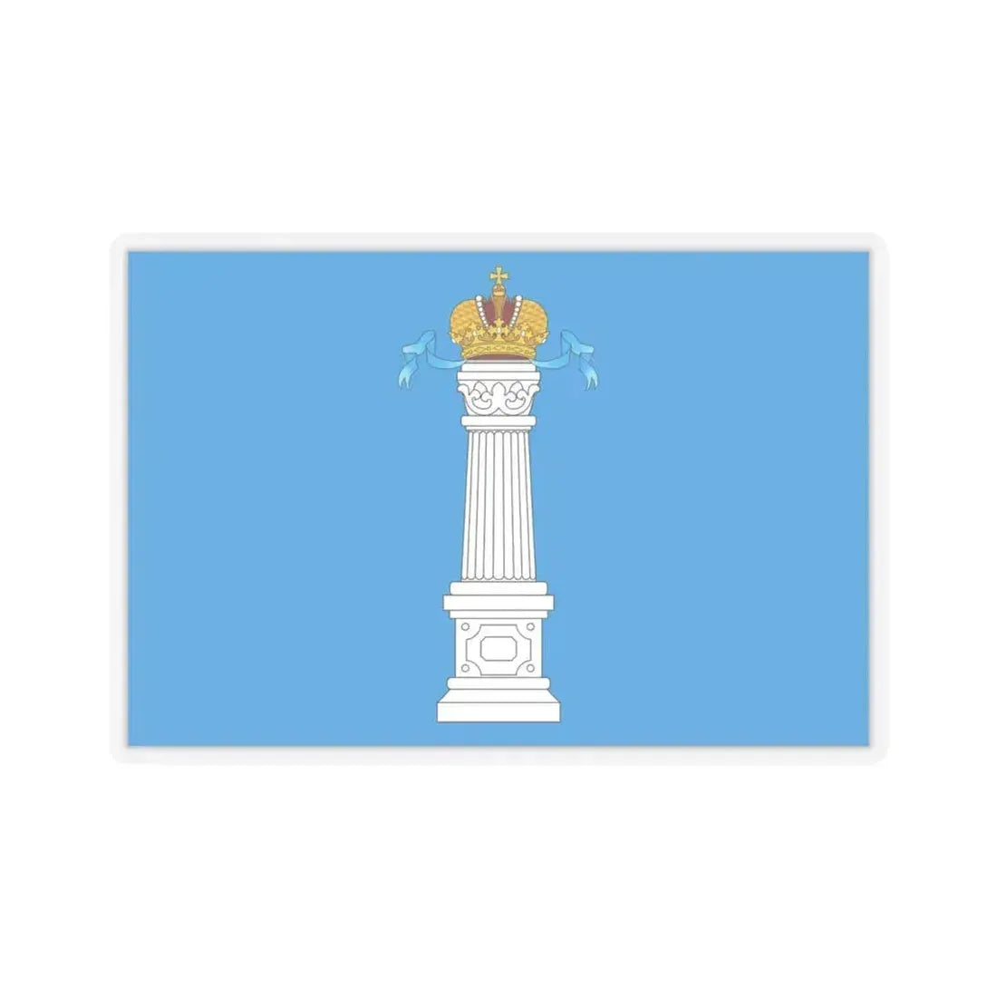 Flag of Ulyanovsk Oblast Russia - STICKER Vinyl Kiss-Cut Decal 6 Inch Transparent - The Sticker Space