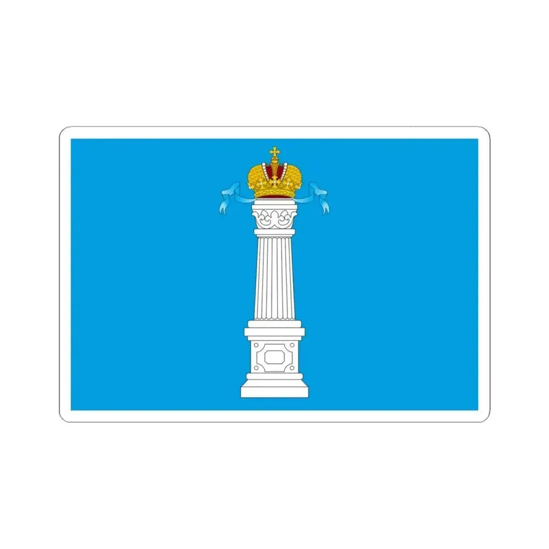 Flag of Ulyanovsk Oblast Russia - STICKER Vinyl Kiss-Cut Decal 6 Inch White - The Sticker Space