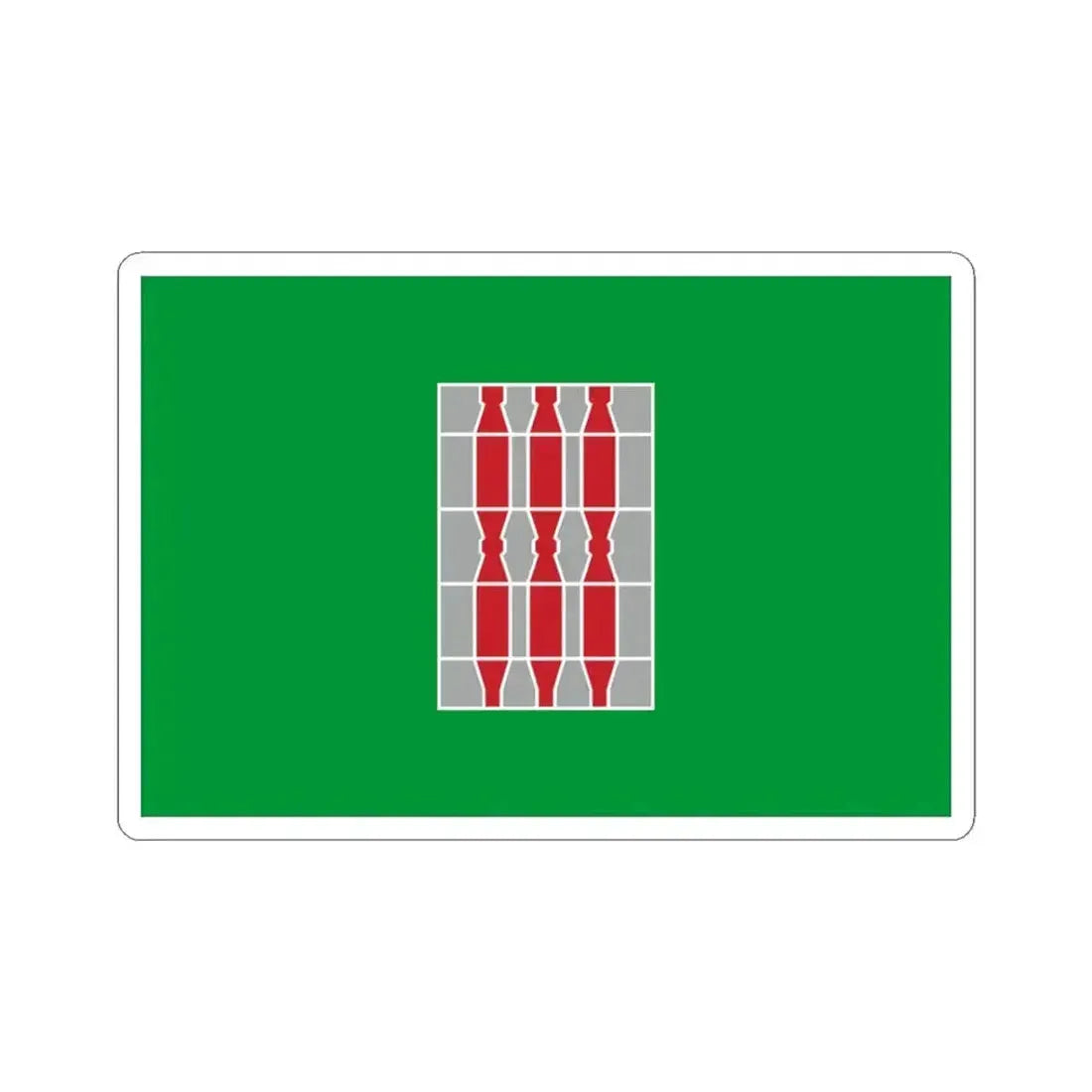 Flag of Umbria Italy - STICKER Vinyl Kiss-Cut Decal 3 Inch White - The Sticker Space