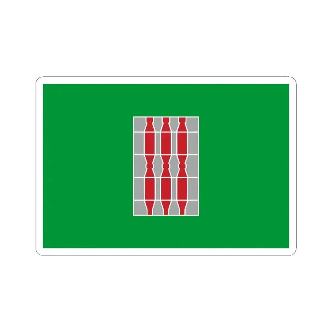 Flag of Umbria Italy - STICKER Vinyl Kiss-Cut Decal 4 Inch White - The Sticker Space