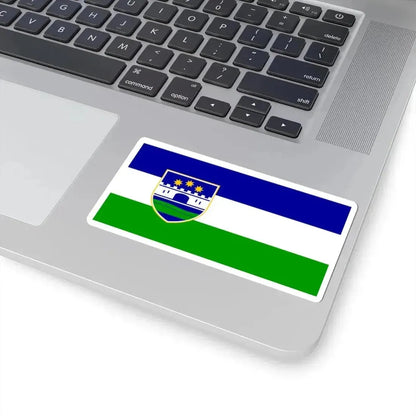 Flag of Una-Sana (Bosnia and Herzegovina) STICKER Vinyl Kiss-Cut Decal - The Sticker Space