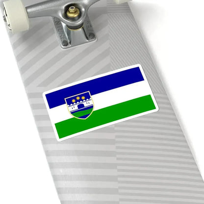 Flag of Una-Sana (Bosnia and Herzegovina) STICKER Vinyl Kiss-Cut Decal - The Sticker Space