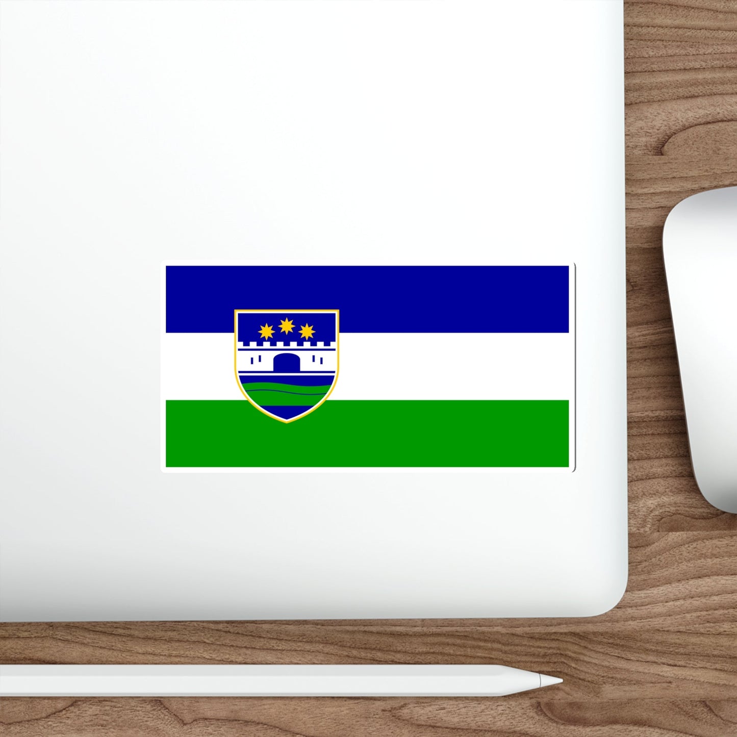 Flag of Una Sana Canton Bosnia and Herzegovina STICKER Vinyl Die-Cut Decal-The Sticker Space