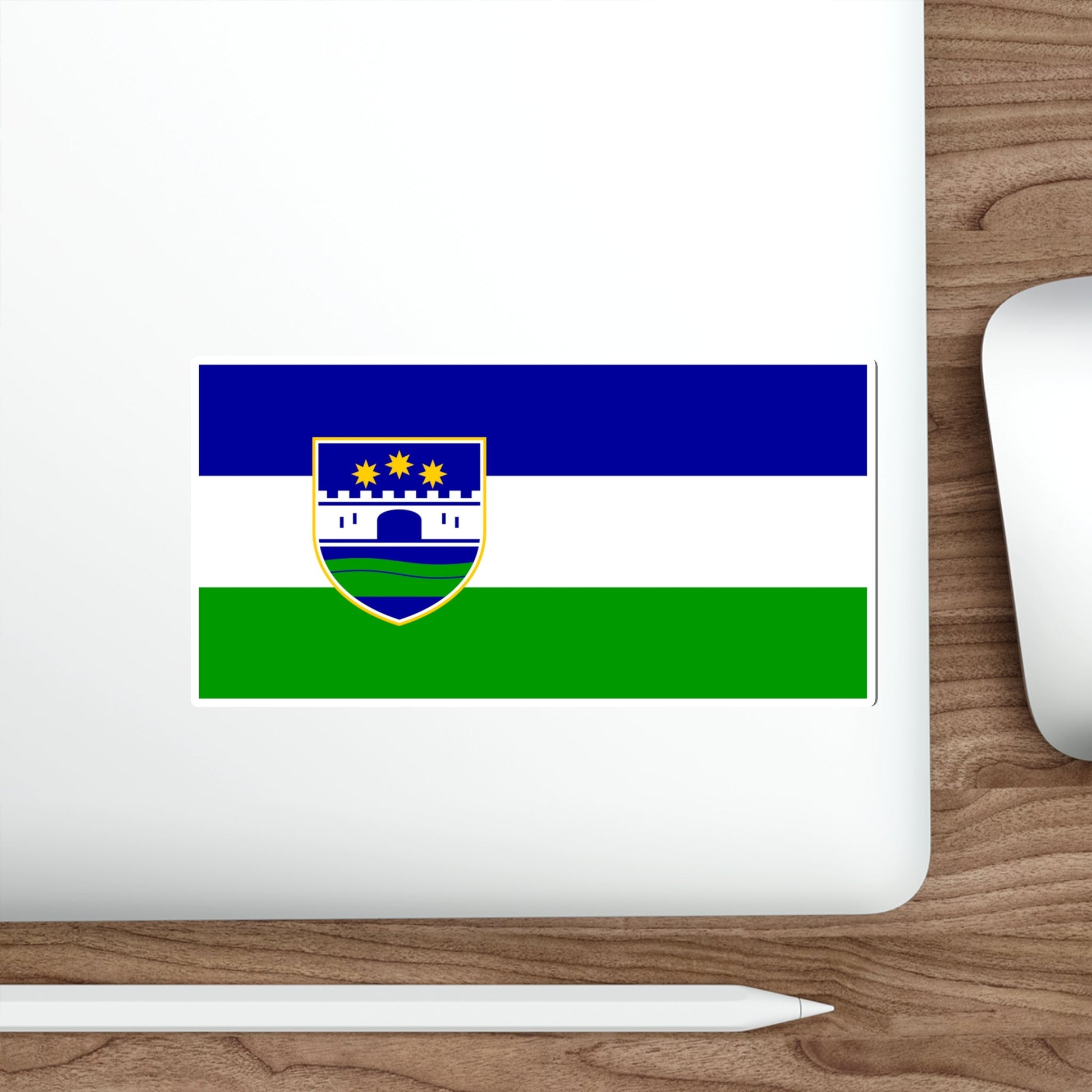 Flag of Una Sana Canton Bosnia and Herzegovina STICKER Vinyl Die-Cut Decal-The Sticker Space