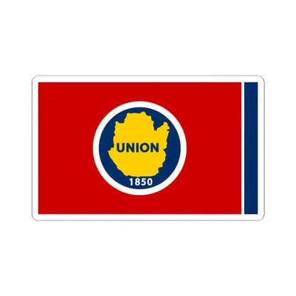 Flag of Union County Tennessee (United States) STICKER Vinyl Kiss-Cut Decal 2 Inch White - The Sticker Space