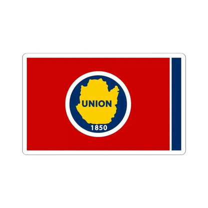 Flag of Union County Tennessee (United States) STICKER Vinyl Kiss-Cut Decal 4 Inch White - The Sticker Space