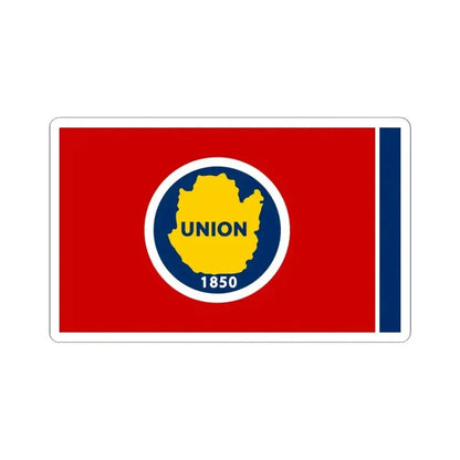 Flag of Union County Tennessee (United States) STICKER Vinyl Kiss-Cut Decal 6 Inch White - The Sticker Space