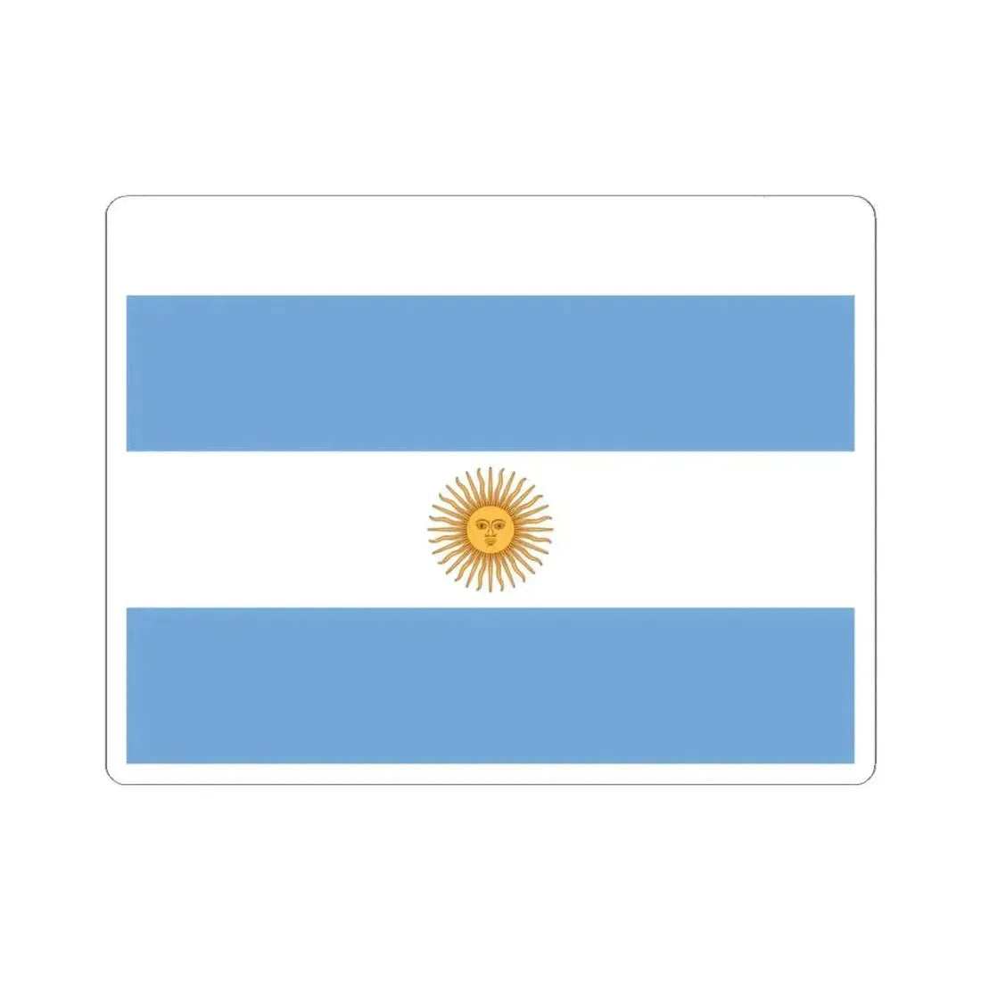 Flag of Unitarian Party exiled (Argentina) STICKER Vinyl Kiss-Cut Decal 3 Inch White - The Sticker Space