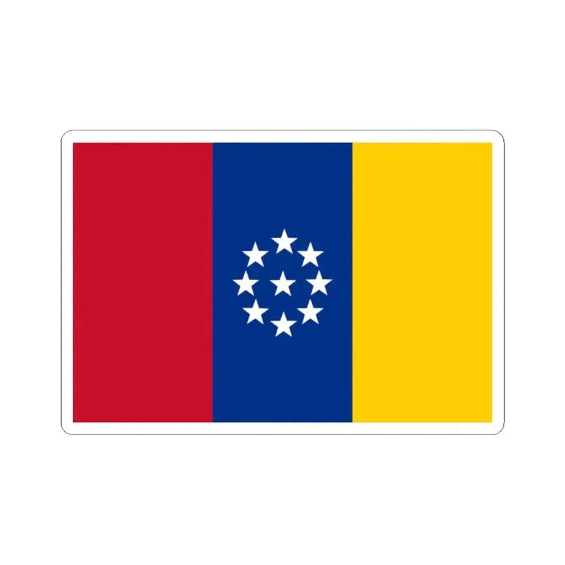 Flag of United States of New Granada (Colombia) STICKER Vinyl Kiss-Cut Decal 2 Inch White - The Sticker Space