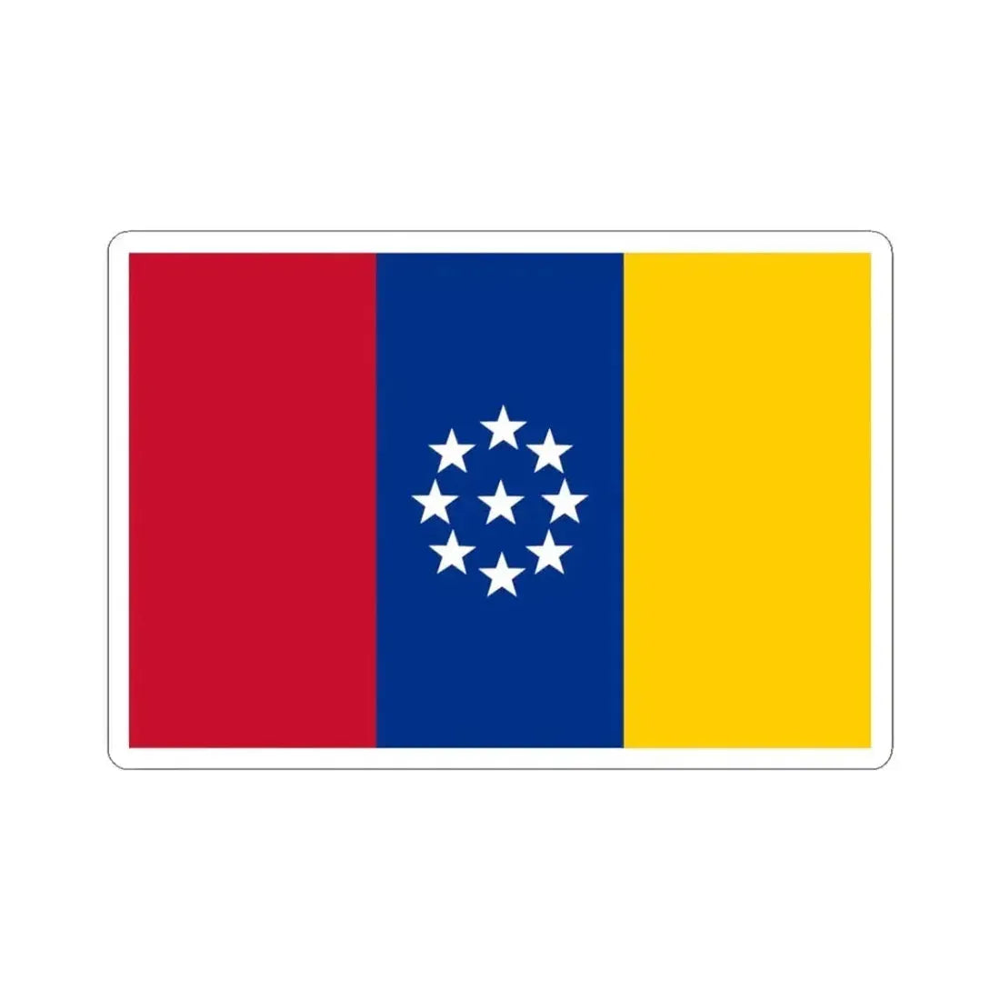 Flag of United States of New Granada (Colombia) STICKER Vinyl Kiss-Cut Decal 3 Inch White - The Sticker Space