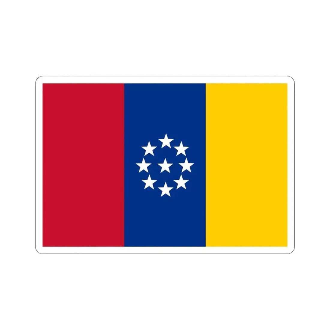 Flag of United States of New Granada (Colombia) STICKER Vinyl Kiss-Cut Decal 6 Inch White - The Sticker Space