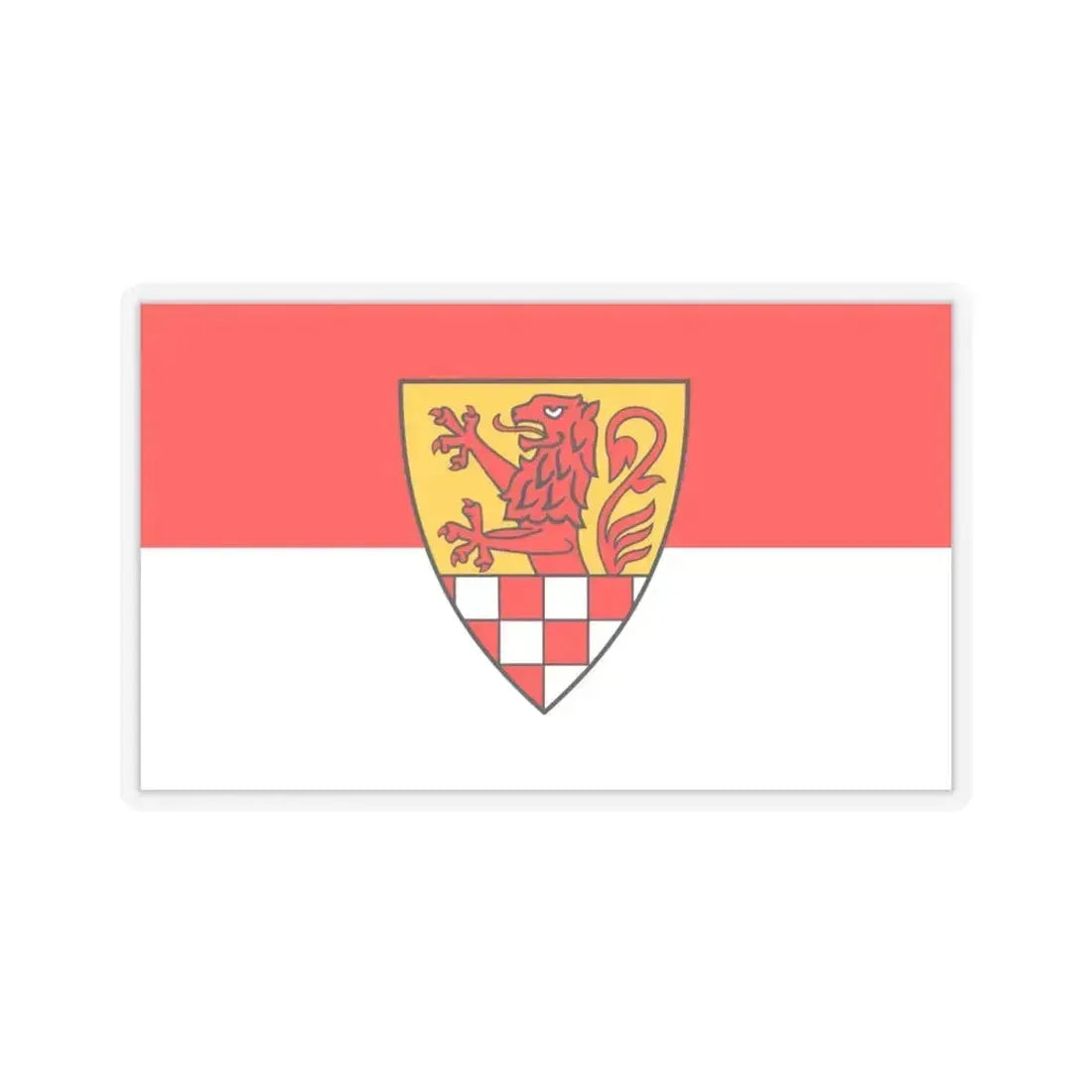 Flag of Unna Germany - STICKER Vinyl Kiss-Cut Decal 3 Inch Transparent - The Sticker Space